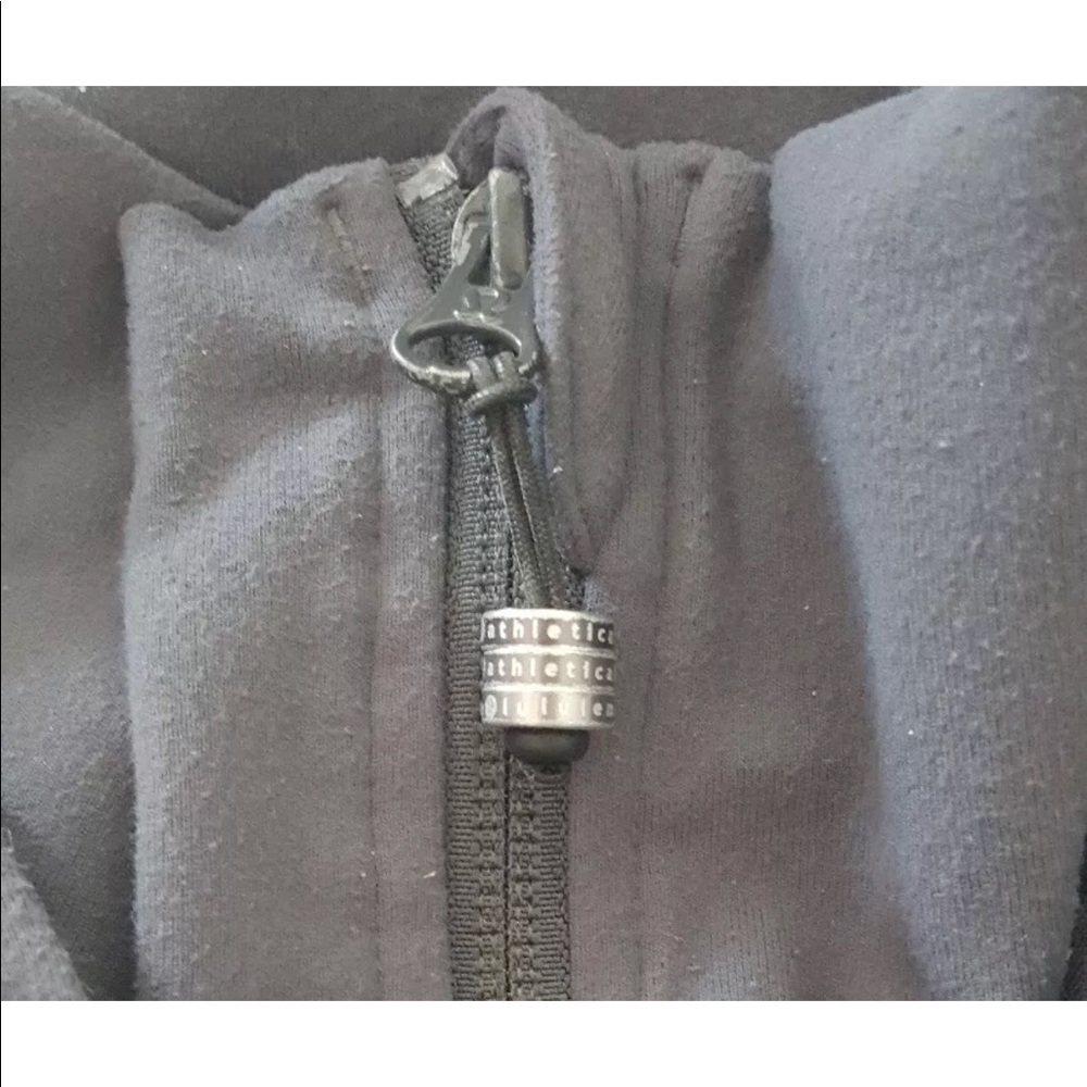 lululemon athletica Black Zip-Up Hoodie with Heathered Purple Logo - Picture 3 of 8